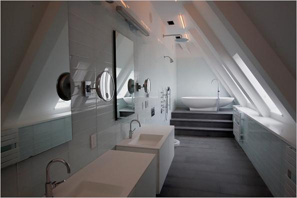 clocktower penthouse master bathroom The Most Expensive Property In Brooklyn, New York