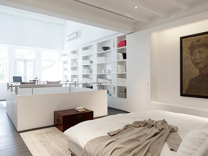 long and narrow bedroom and study space An Elegant Solution To A Long And Narrow Space