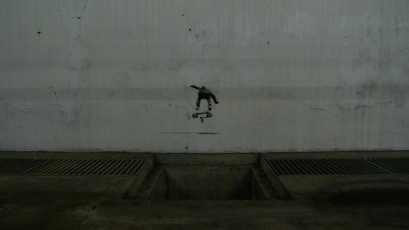 ollie the gap Well Placed Stencil Skaters by TR853 1 (Trase 1)