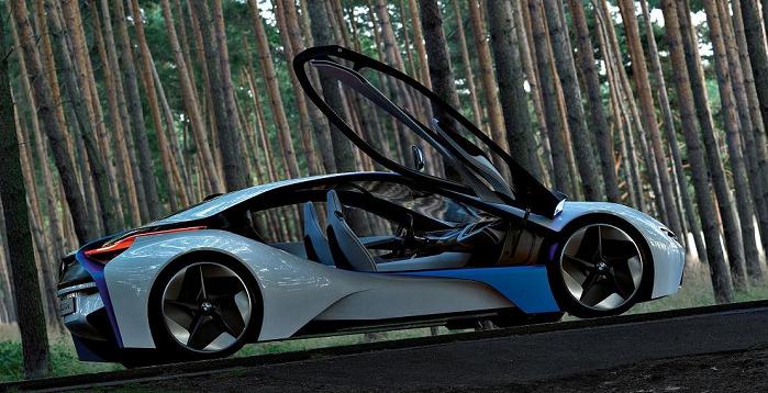 bmw concept hybrid with suicide gullwing doors