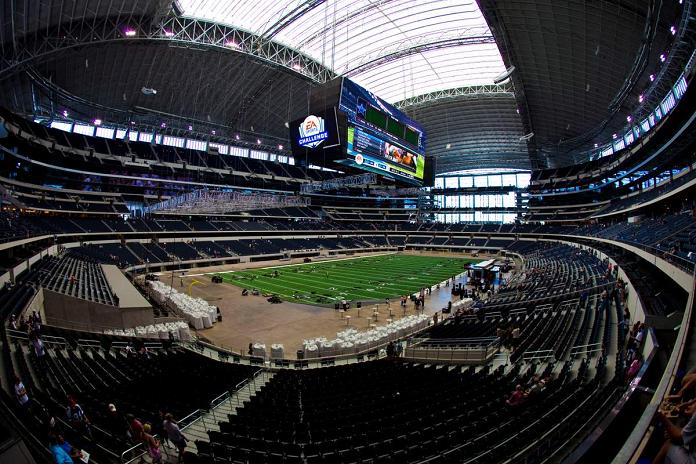 inside new dallas cowboys stadium arlington texas What Costs $1.3 Billion, Holds 111,000 people and Has the Worlds Biggest TV?