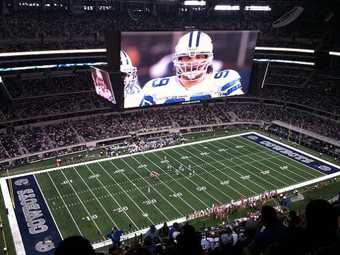 worlds biggest hdtv cowboys stadium What Costs $1.3 Billion, Holds 111,000 people and Has the Worlds Biggest TV?