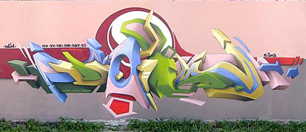 daim graffiti1 3D INSANITY With Only Four Letters