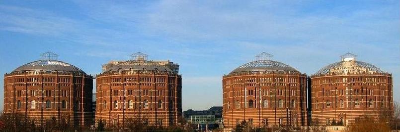 g city the gasometers of vienna conversion gas tanks Converting a Church Into a Family Home