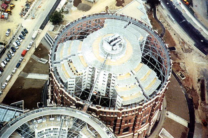 gasometer aerial vienna Industrial Renovation: The Gasometers of Vienna