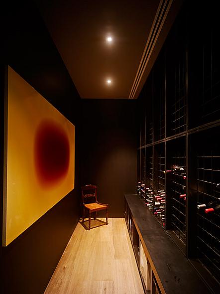 long narrow wine cellar The Yarra House: Interior Design Inspiration