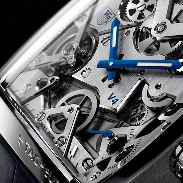 tag heuer monaco v4 belt drive watch Gears of Bore: The Worlds First Belt Driven Watch