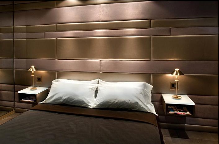 bedroom interior design chocolate brown color scheme The $10 Million Aquarius Penthouse Feels Like a Nightclub