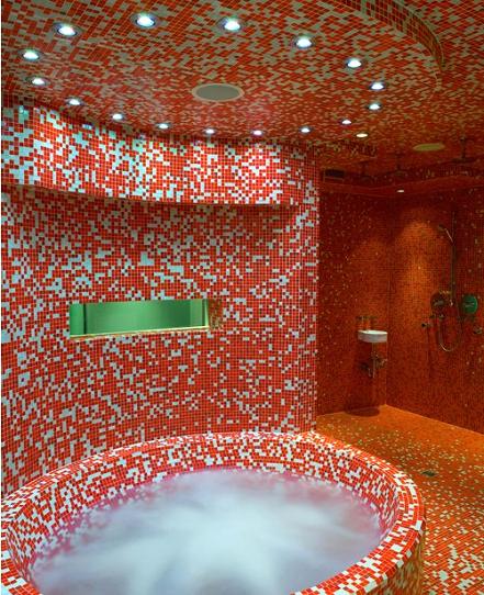 hot tub in ensuite The $10 Million Aquarius Penthouse Feels Like a Nightclub