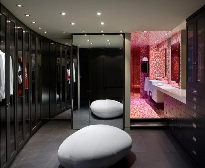 luxury walk in closet dressing room penthouse vancouver The $10 Million Aquarius Penthouse Feels Like a Nightclub