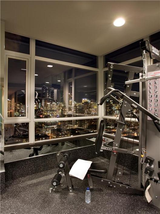 private gym in apartment The $10 Million Aquarius Penthouse Feels Like a Nightclub