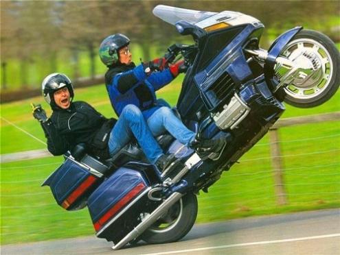 touring motorcycle wheelie Picture of the Day   November 29, 2009