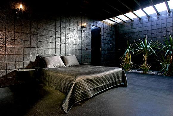 all black bedroom interior design interior decorating What Happens When a Punk Rocker Designs a Desert Home?