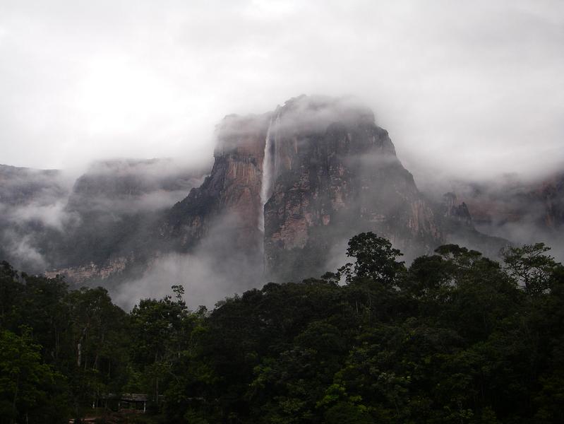 angel falls from distance The Highest Waterfall in the World