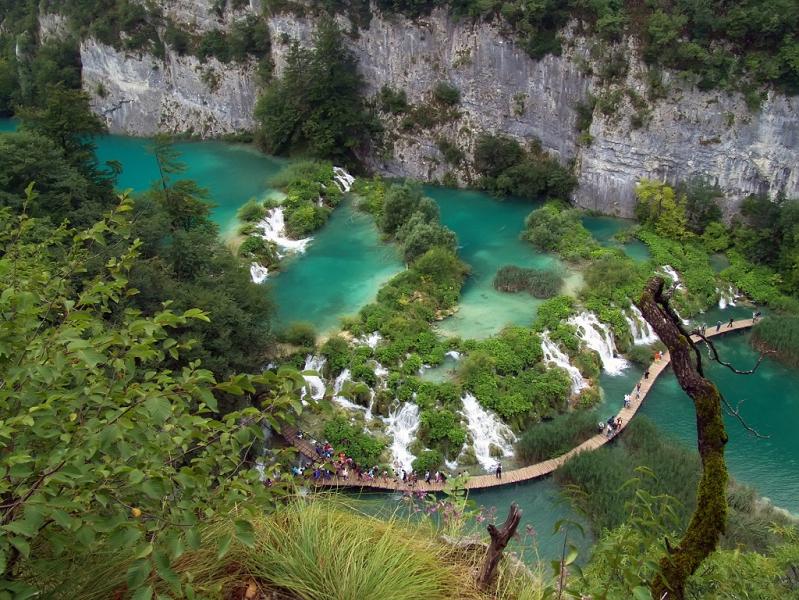 beautiful green blue water plitvice lakes national park croatia The Most Popular Tourist Attraction in Croatia