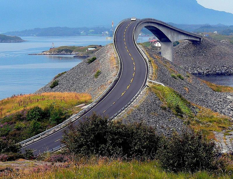 curvy bridge atlantic road norway Picture of the Day   Get Your Swerve On