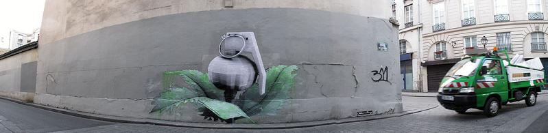 grenade flower graffiti street art ludo THE WAR IS ON: Natures Revenge by Ludo