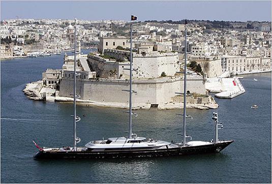 mega yacht in greece maltese falcon Maltese Falcon: Third Largest Sailing Yacht in the World