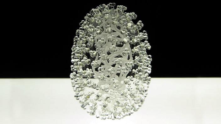 swine flu glass sculpture luke jerram The Deadliest Art in the World