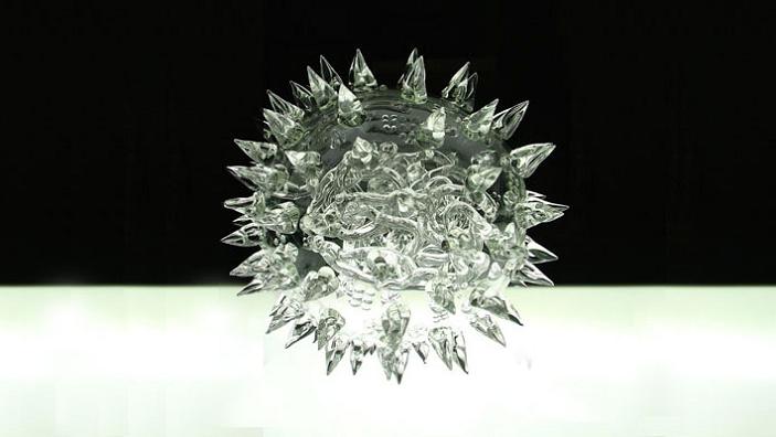 virus made out of glass luke jerram glass microbiology The Deadliest Art in the World