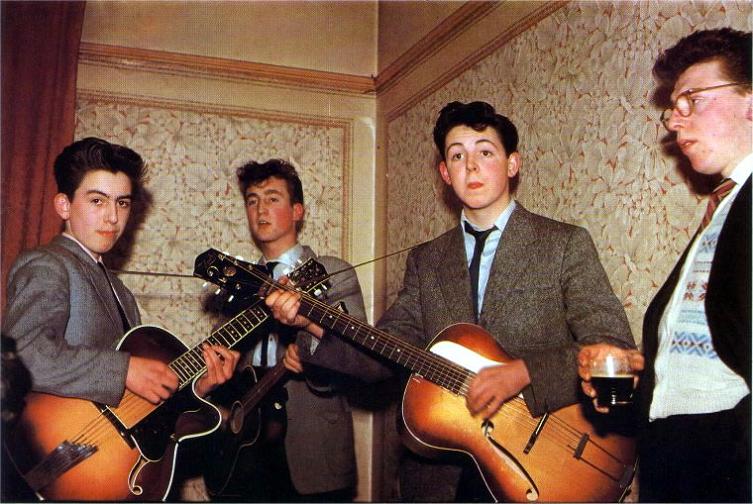 young beatles john lennon paul mccartney george harrison teenagers Picture of the Day   January 24, 2010
