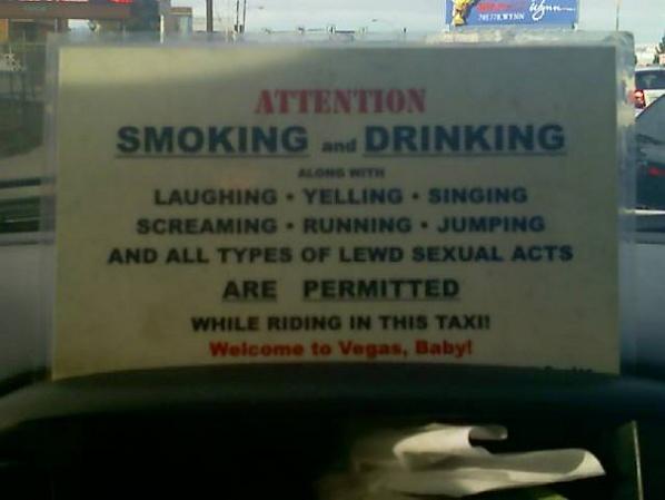 las vegas cab taxi sign Picture of the Day   February 11, 2010
