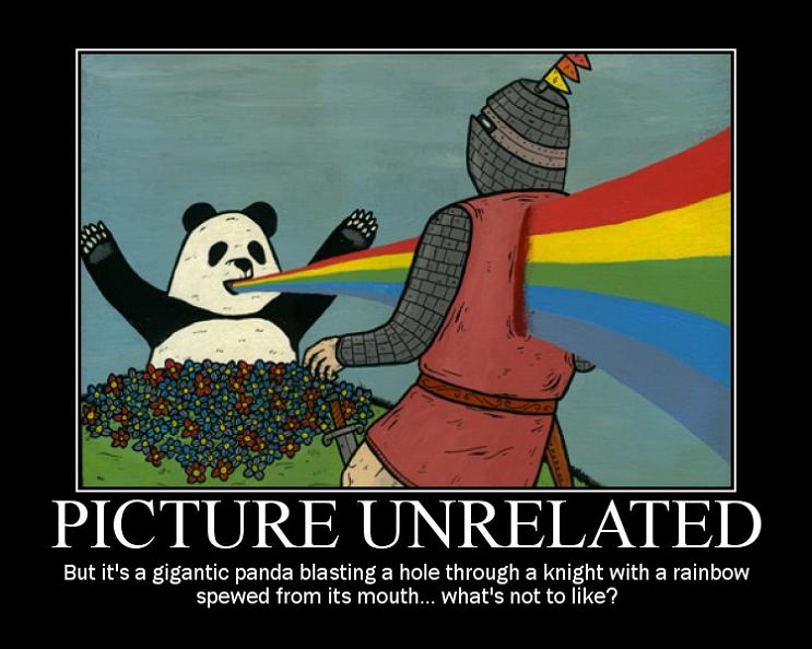 panda rainbow motivational poster 11 Reasons why the Bronze goes to... Pandas!