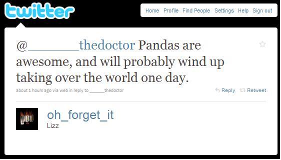 panda tweet 1 11 Reasons why the Bronze goes to... Pandas!
