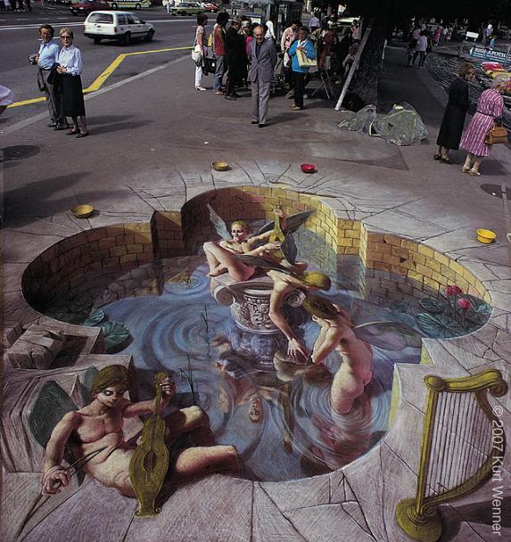 3d sidewalk chalk art kurt wenner The Inventor and Master of 3D Sidewalk Chalk Art   Kurt Wenner
