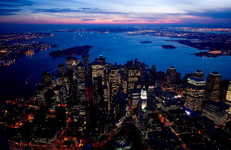 aerial of new york city and the bay Picture of the Day   March 9, 2010