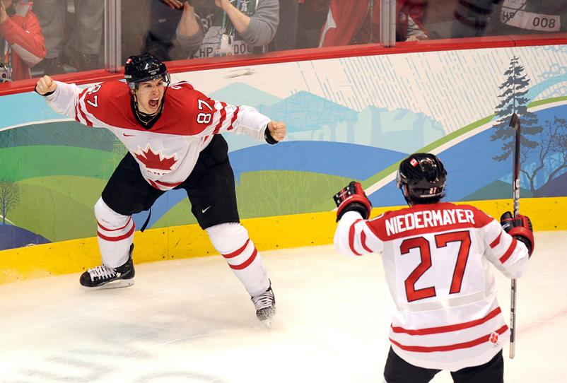 crosby celebrates ot game winner vancouver 2010 olympics gold medal Picture of the Day   March 1, 2010