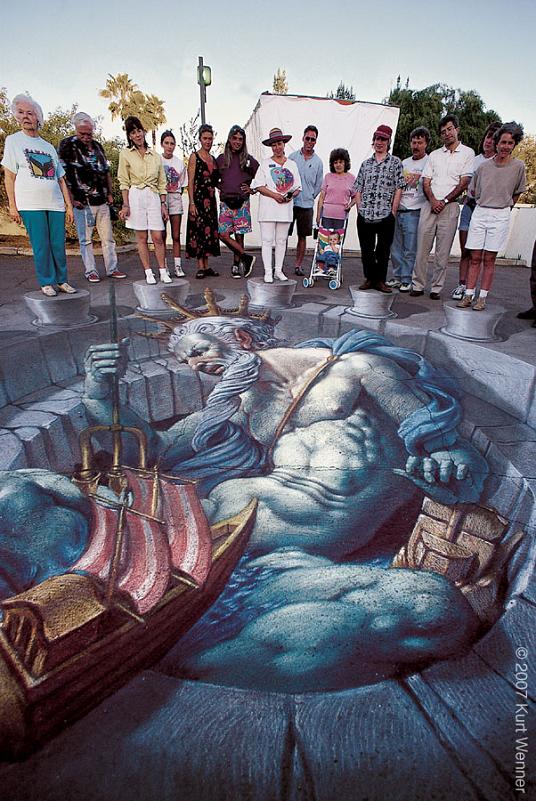 kurt wenner art The Inventor and Master of 3D Sidewalk Chalk Art   Kurt Wenner