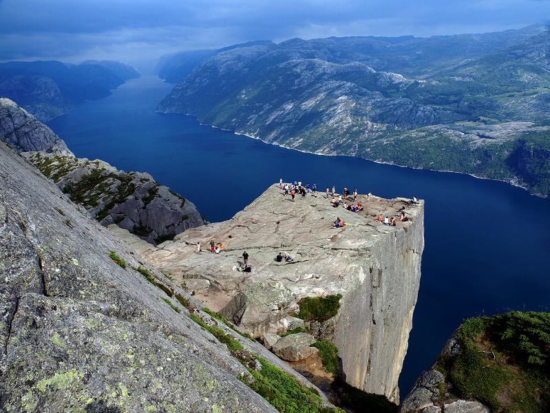 preikestolen pulpits rock from above The Stunning Cliffs of Norway