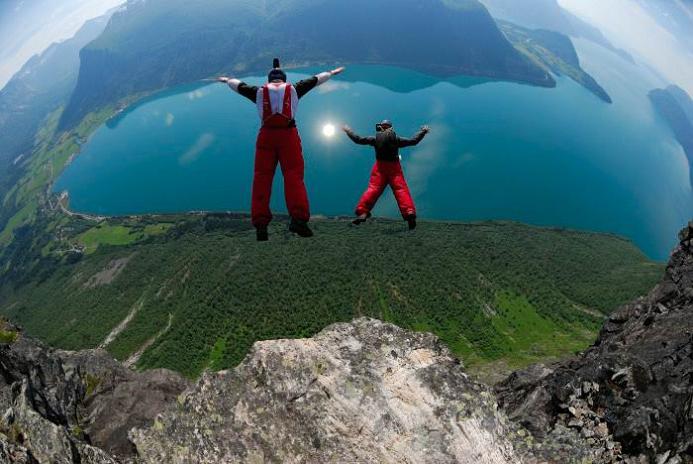 base jumpers leaping off cliff The 10 Biggest and Best Jumps of All Time