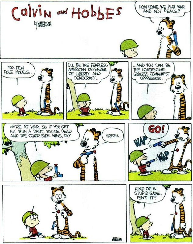 calvin and hobbes play war and peace War and Peace [Comic Strip]