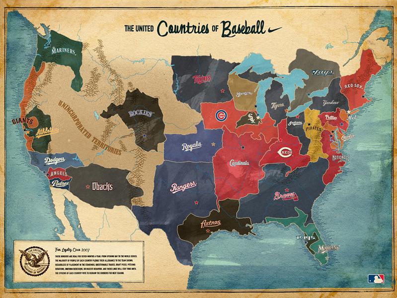 map of usa by baseball team Picture of the Day   April 5, 2010