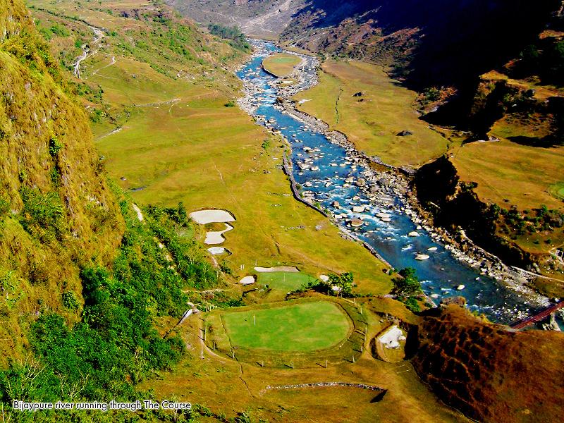amazing aerial of himalayan golf course The Most Exotic Golf Course in the World