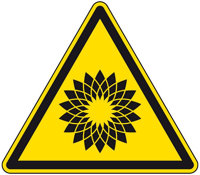 bp logo hazard caution sign Rebranding the BP Logo: The 25 Funniest and Most Creative