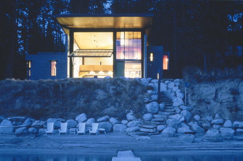 chicken point cabin in idaho olson kundig Industrial Chic   Modern Cabin with Giant Window for a Wall