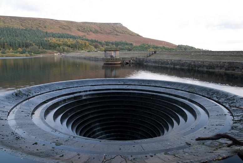 hole in the water ladybower Bell Mouth Spillways: How Giant Holes in the Water are Possible