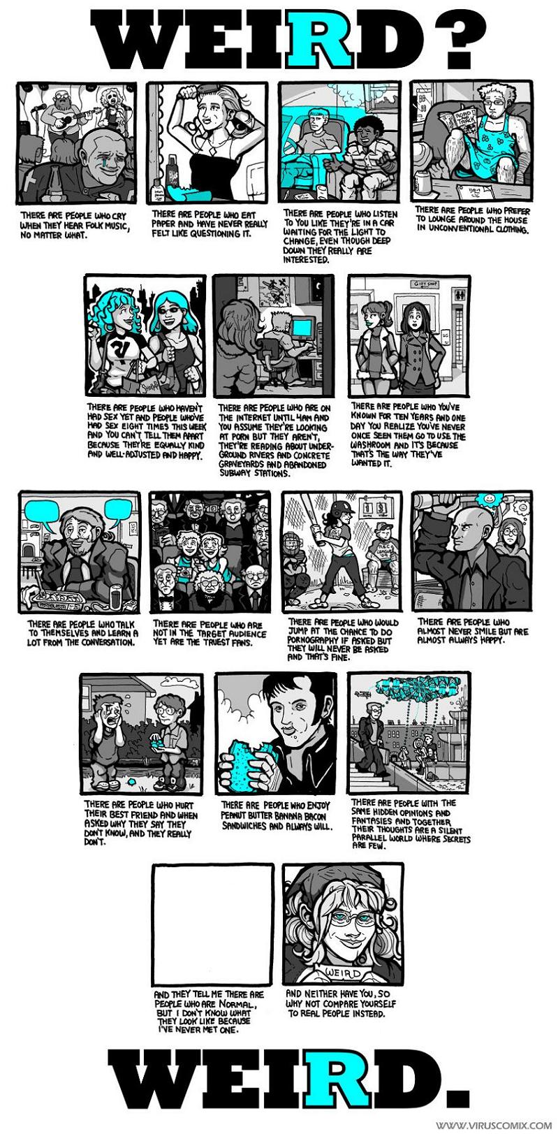 there are people who weird comic blue Weird? [Comic Strip]