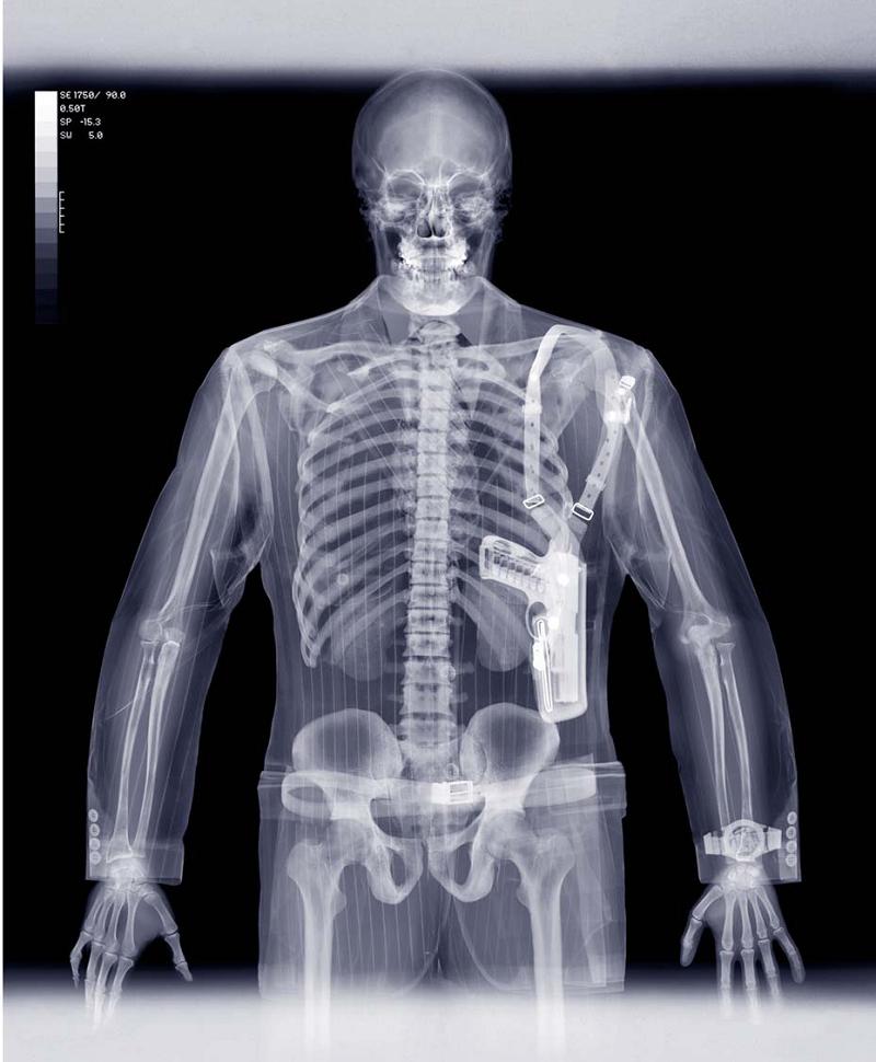x ray of man concealing weapon The X Ray Vision of Nick Veasey