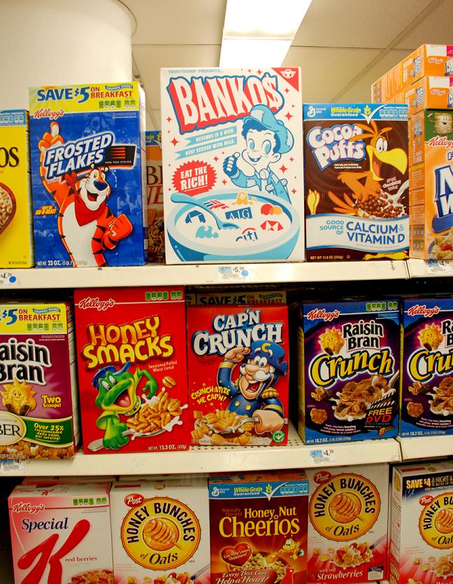 bankos cereal funny box trusto corp Signs of the Times by Trusto Corp