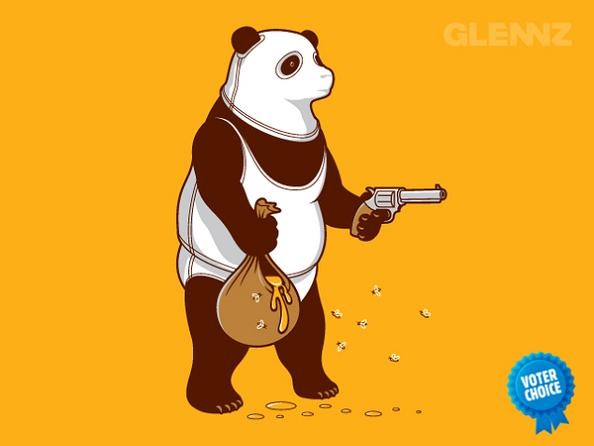 bear with gun taking honey 25 Hilarious Illustrations by Glennz