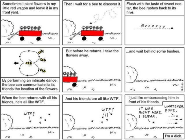 funny comic flowers bees red wagon The Little Red Wagon [Comic Strip]