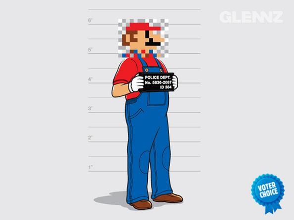 mario face blurred out 8 Bit Art: Video Games vs Real Life Series by Aled Lewis