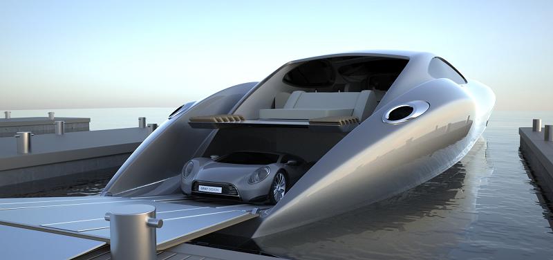super yacht with custom supercar Buy One Super Yacht Get One SuperCar Free!