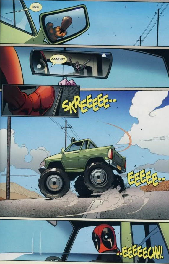 deadppol comic rocket through window Aawk! [Comic Strip]