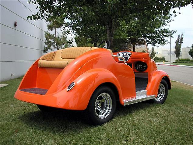 roadster luxury golf cart orange Top 10 Customized Luxury Golf Carts