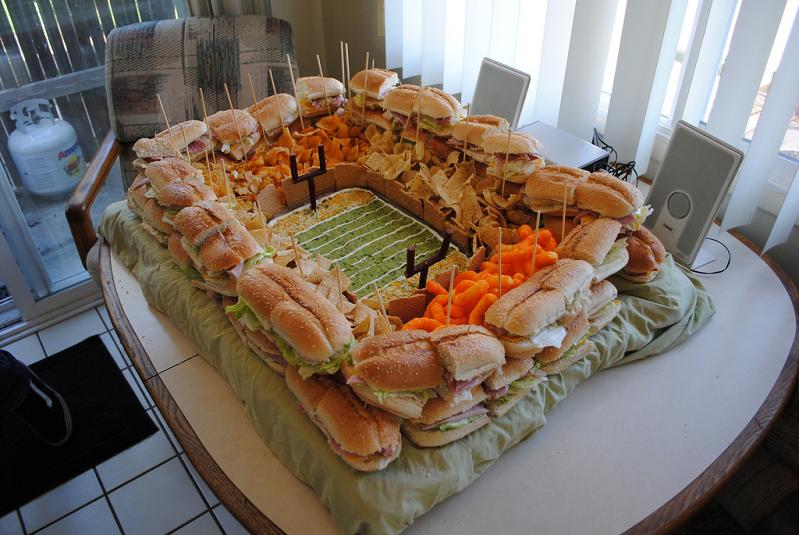 snack stadium made of food Picture of the Day   July 18, 2010